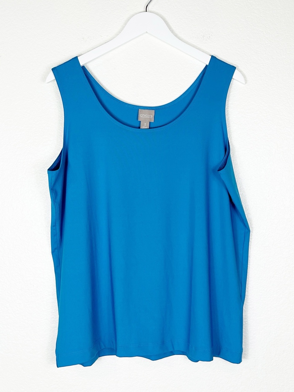 Chico’s stretch blue tank top elevated basic solid size 3XL